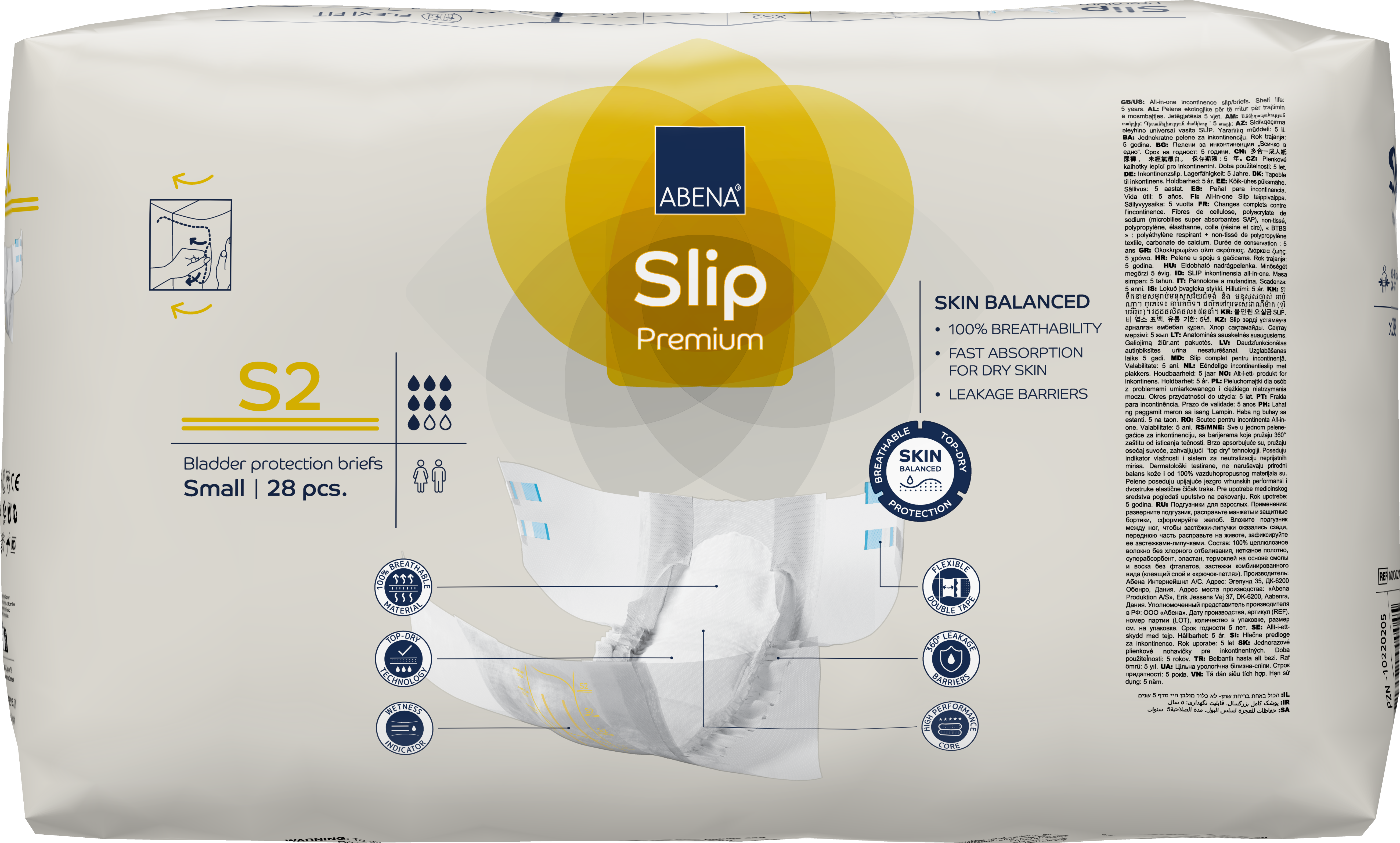 Abena Slip Premium 2 Adult Diaper Brief for Incontinence