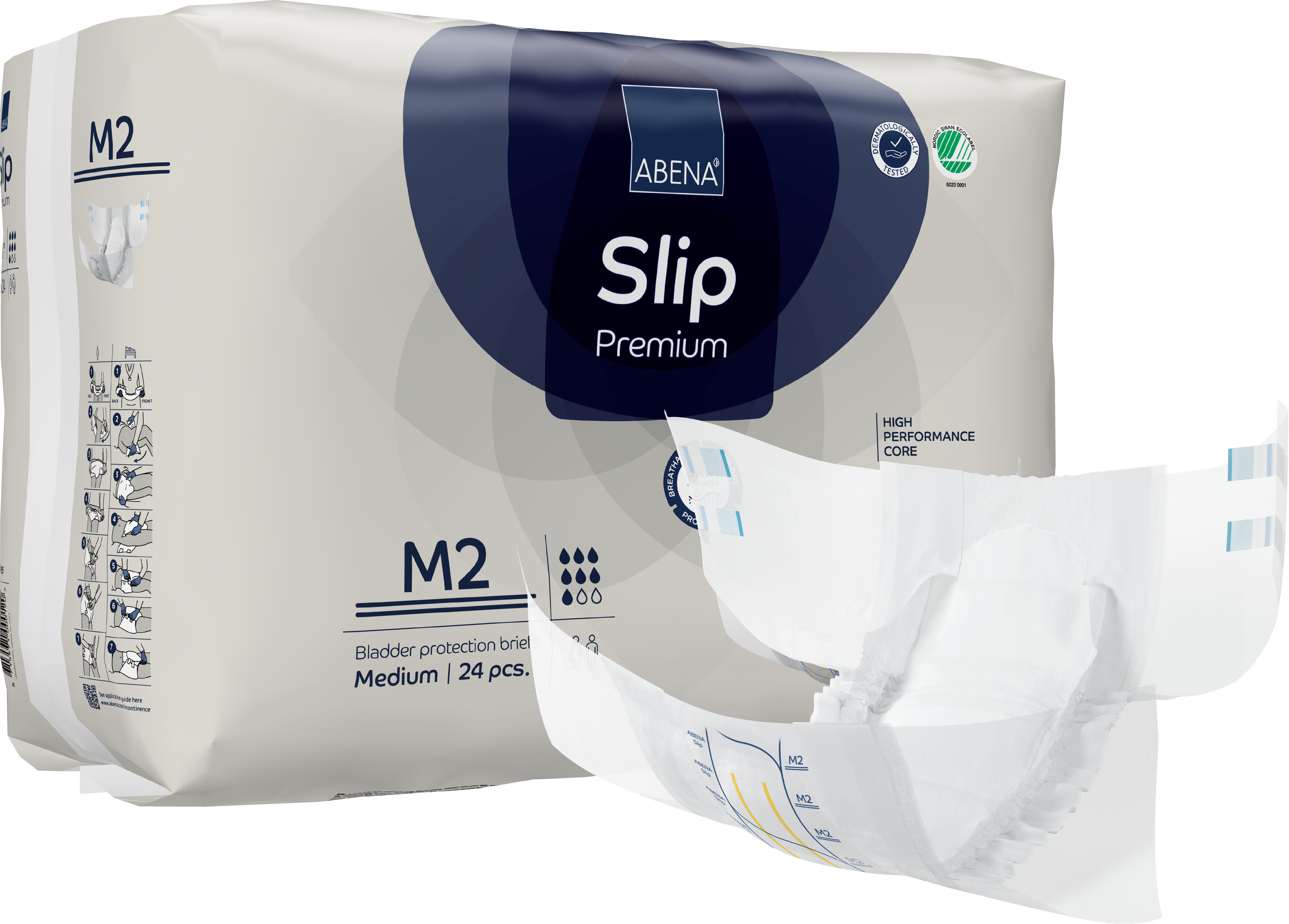 Abena Slip Premium 2 Adult Diaper Brief for Incontinence