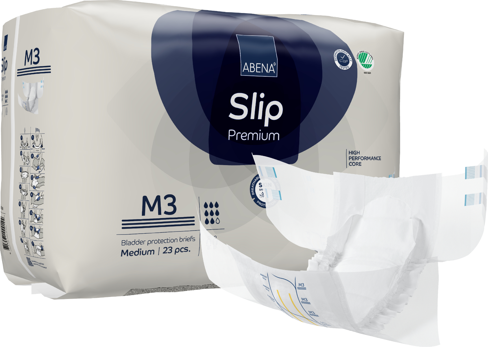 Abena Slip Premium 3 Adult Diaper Brief for Incontinence