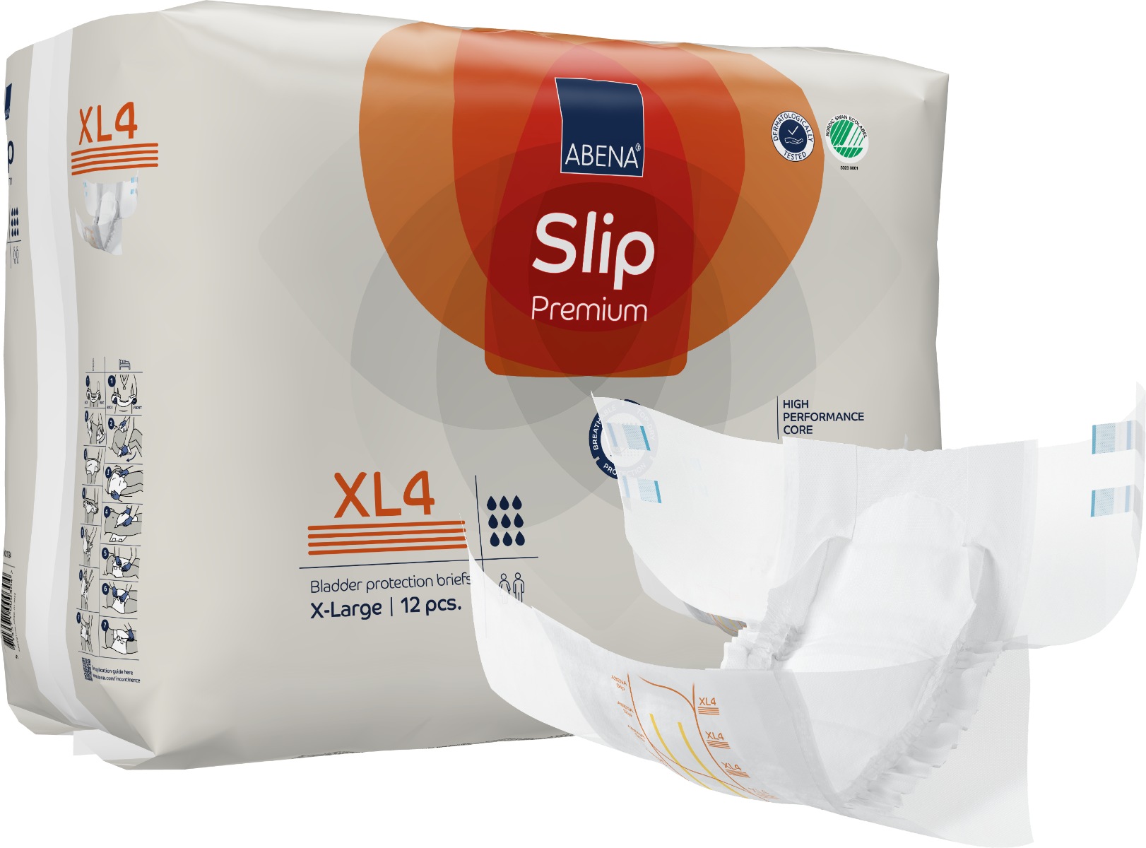 Abena Slip Premium 4 Adult Diaper Brief for Incontinence