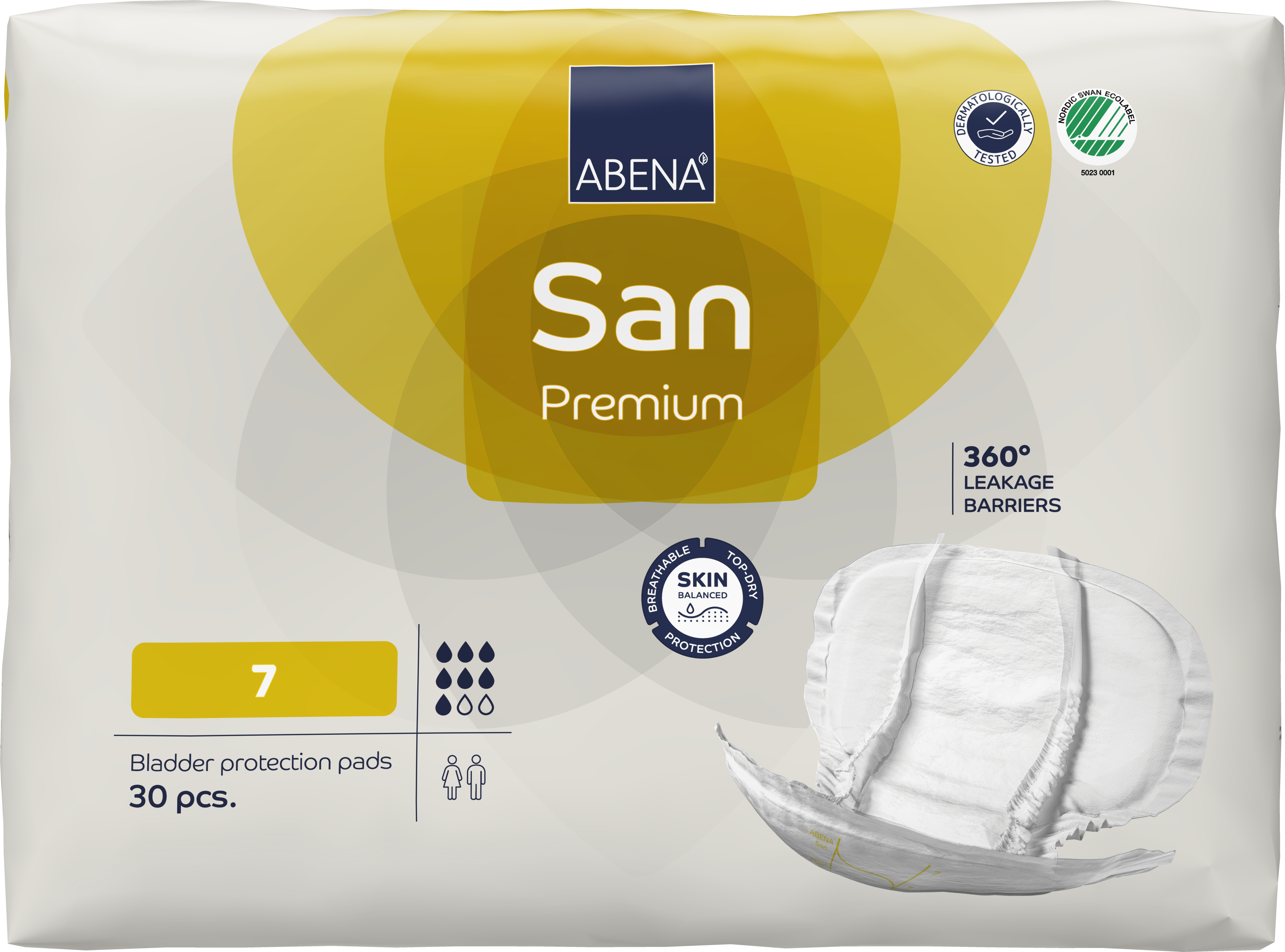 Abena  San  Premium Super Adult Incontinence 2-Piece Pad Systems - 14x25 Inch