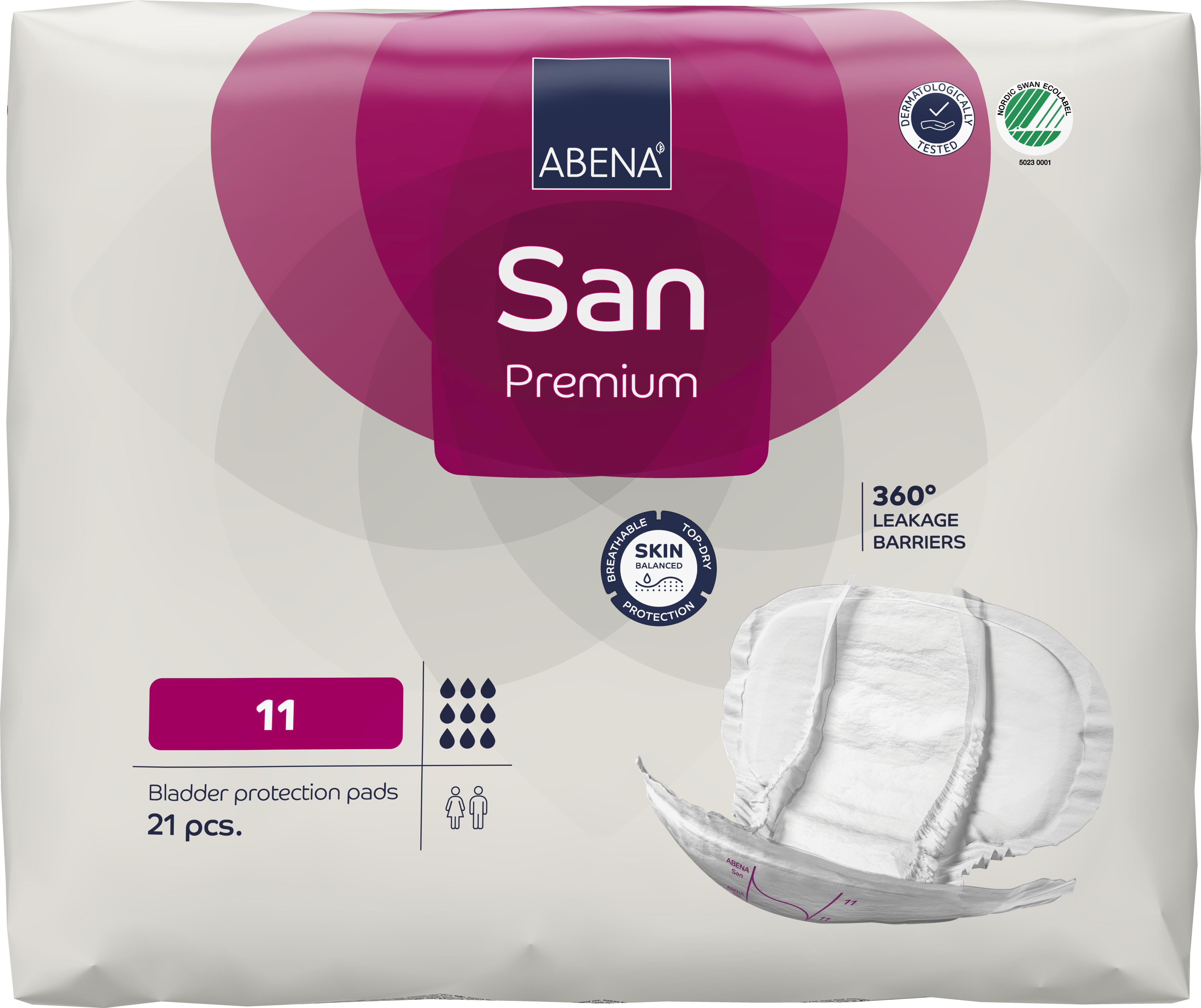 Abena  San Premium  X-Plus Adult Incontinence 2-Piece Pad Systems - 15x29 Inch