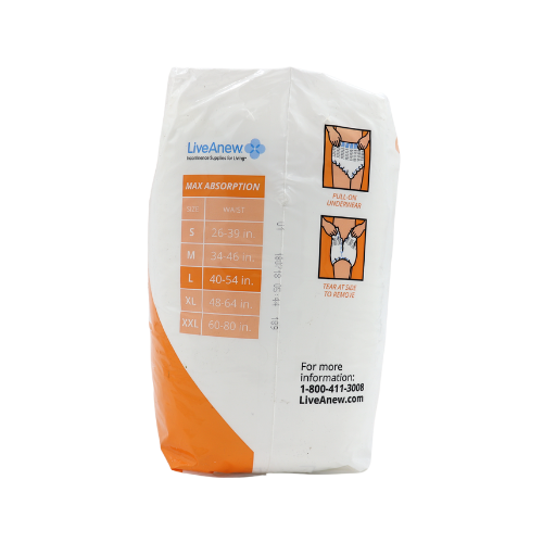 LiveAnew MaxPlus Adult Incontinence Pullup Diaper