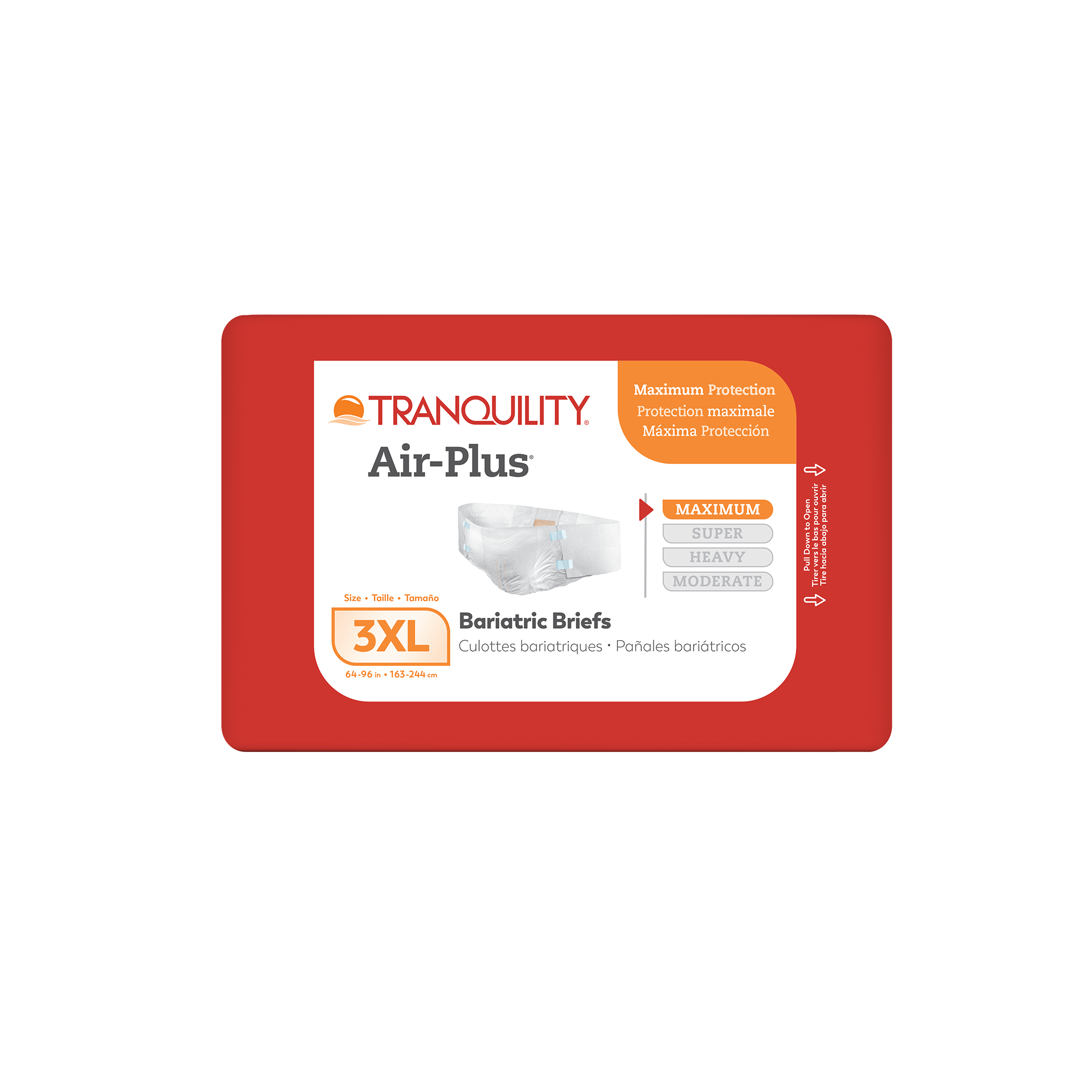 Tranquility Premium Air-Plus Bariatric  XL+ Adult Diaper Brief for Incontinence - Size: XXX-Large