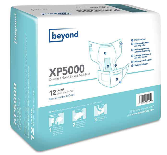 Beyond XP5000 Adult Diaper Brief for Incontinence